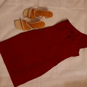 Burgundy short dress Siria